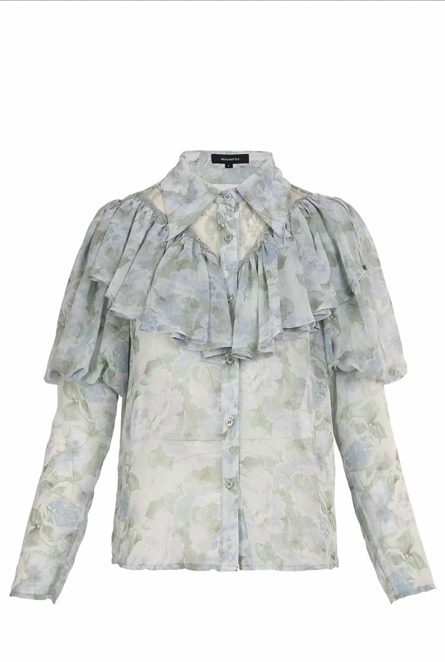 Beulahstyle - Floral Button Down Blouse