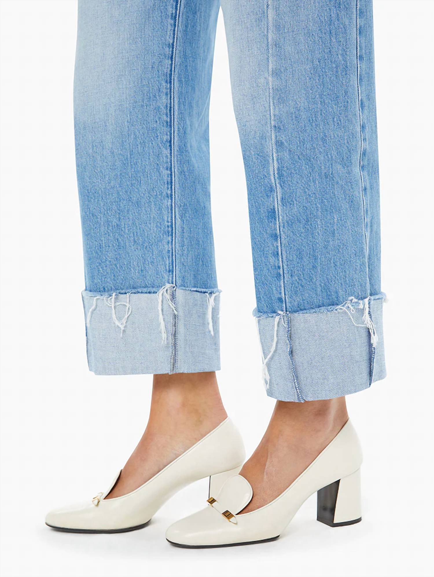 Mother - Half-pipe Ankle Cuff Fray Jeans