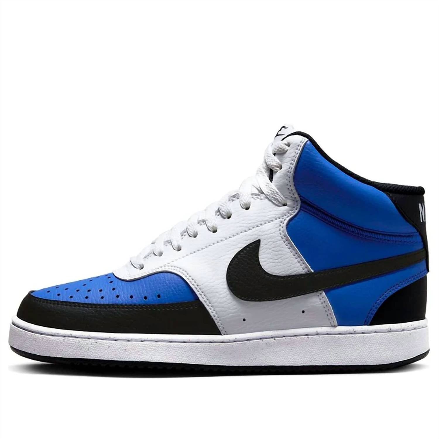 NIKE Men's Court Vision Mid Shoes in game royal white - men's shoe