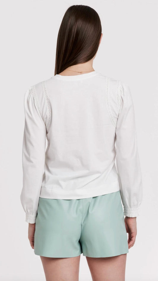 Another Love - Lace Detail Long Sleeve Top