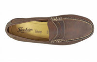 Florsheim Men's Heads Up Penny Loafer in brown - men's loafer - detail view