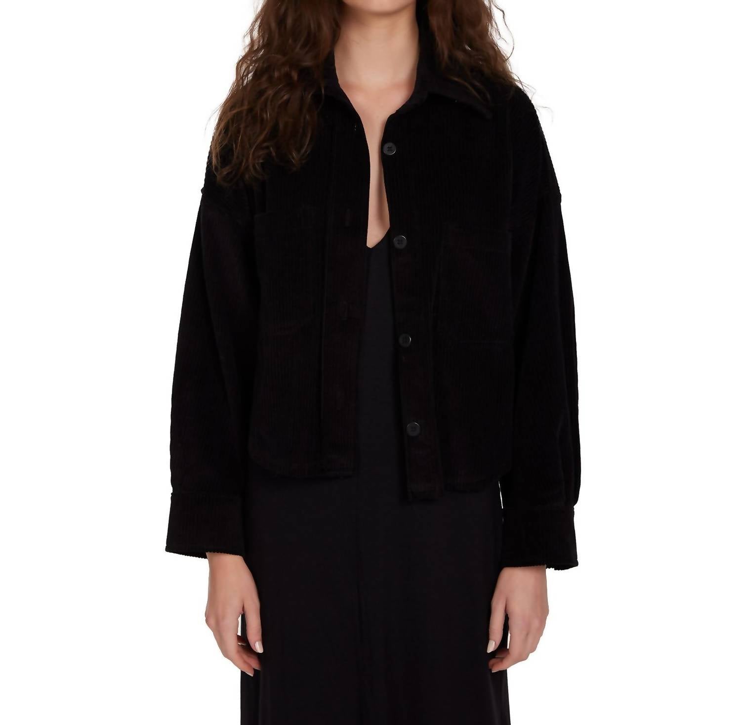 Les Tien - Coopa Oversized Crop Button Up Top