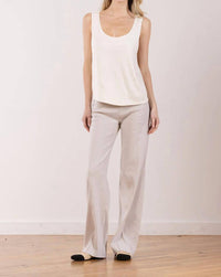 Avenue Montaigne Flavia Linen Blend Pant in oatmeal - women's pants
