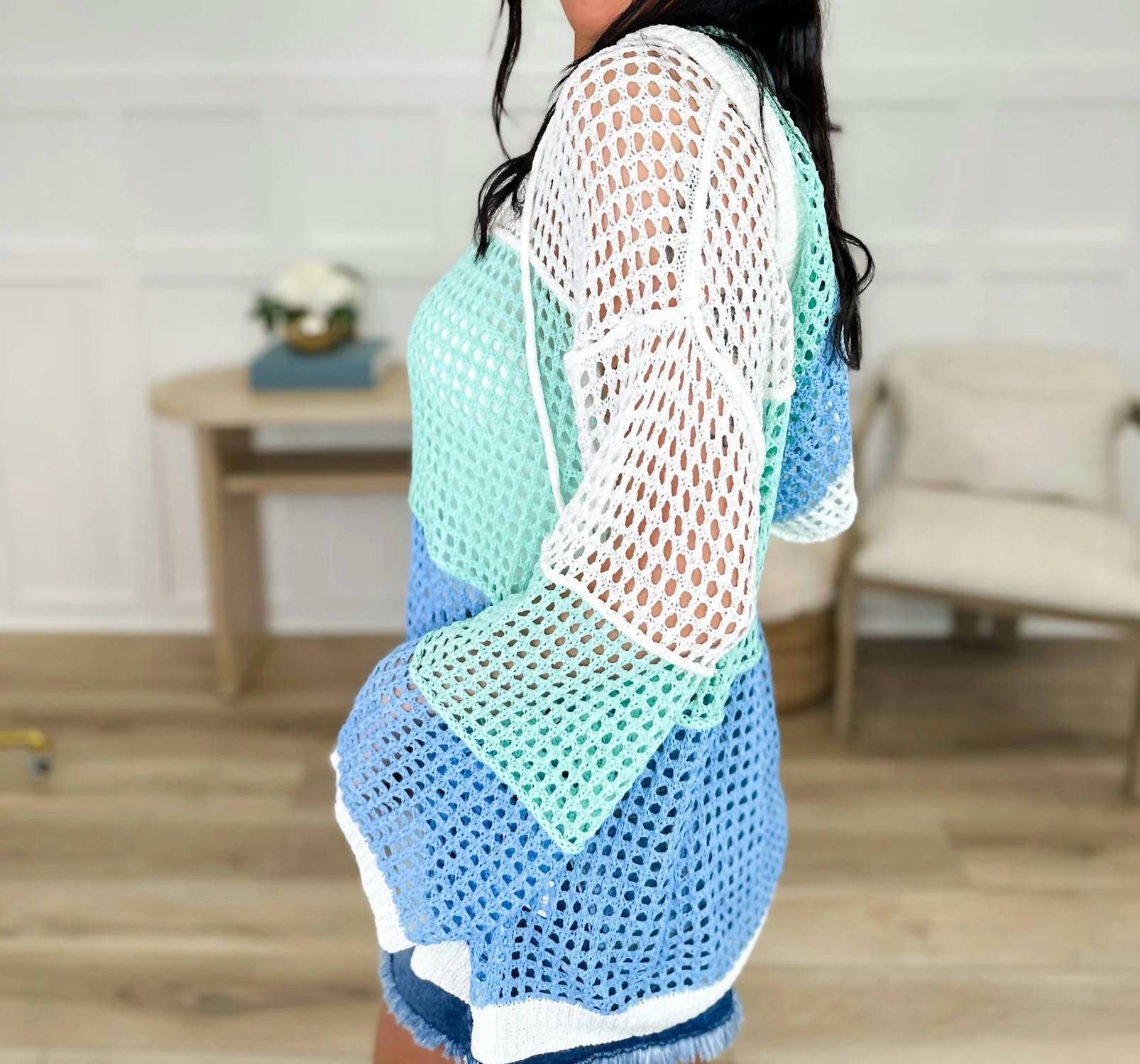 Cozy Co. - Knit Long Sleeve Hooded Top