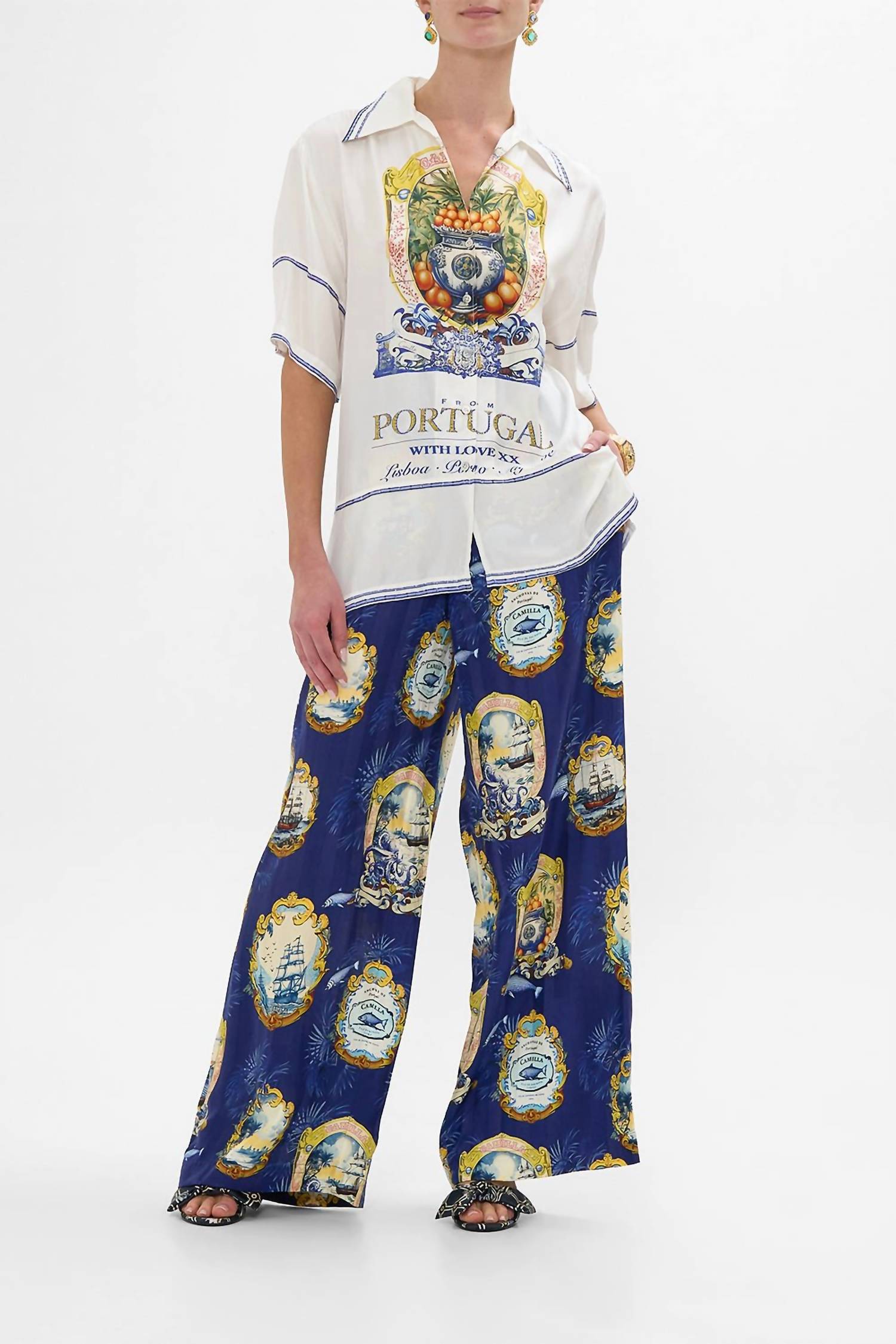 Camilla - Wide Leg Waisted Pants