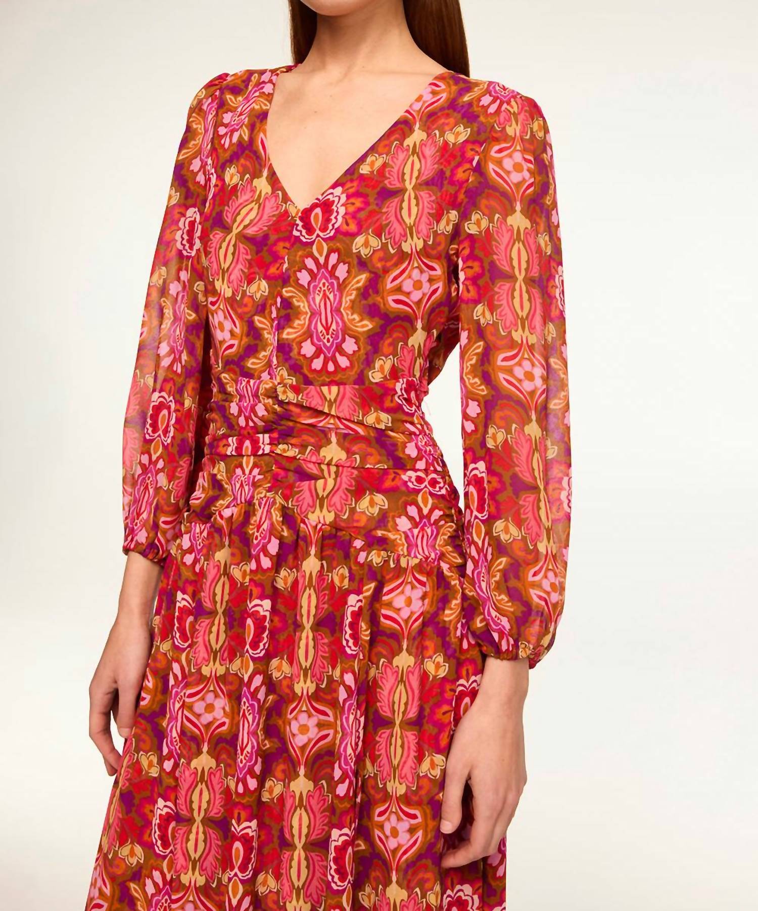 Misa Los Angeles - Bright Floral Midi Dress