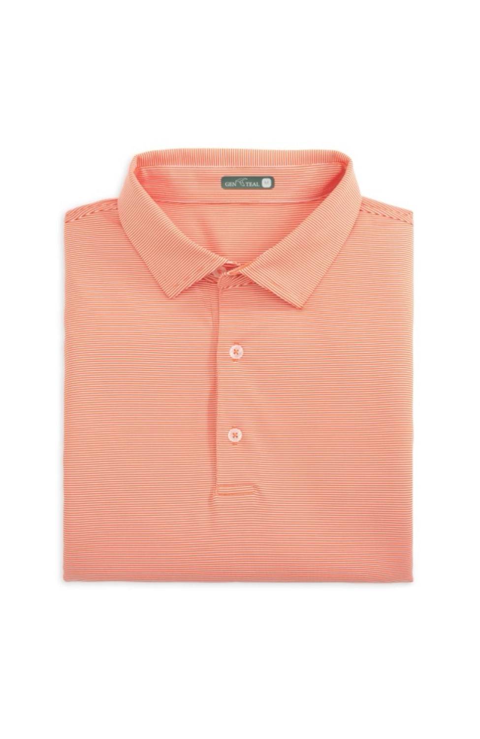 Genteal - Men's Club Pinstripe Performance Polo