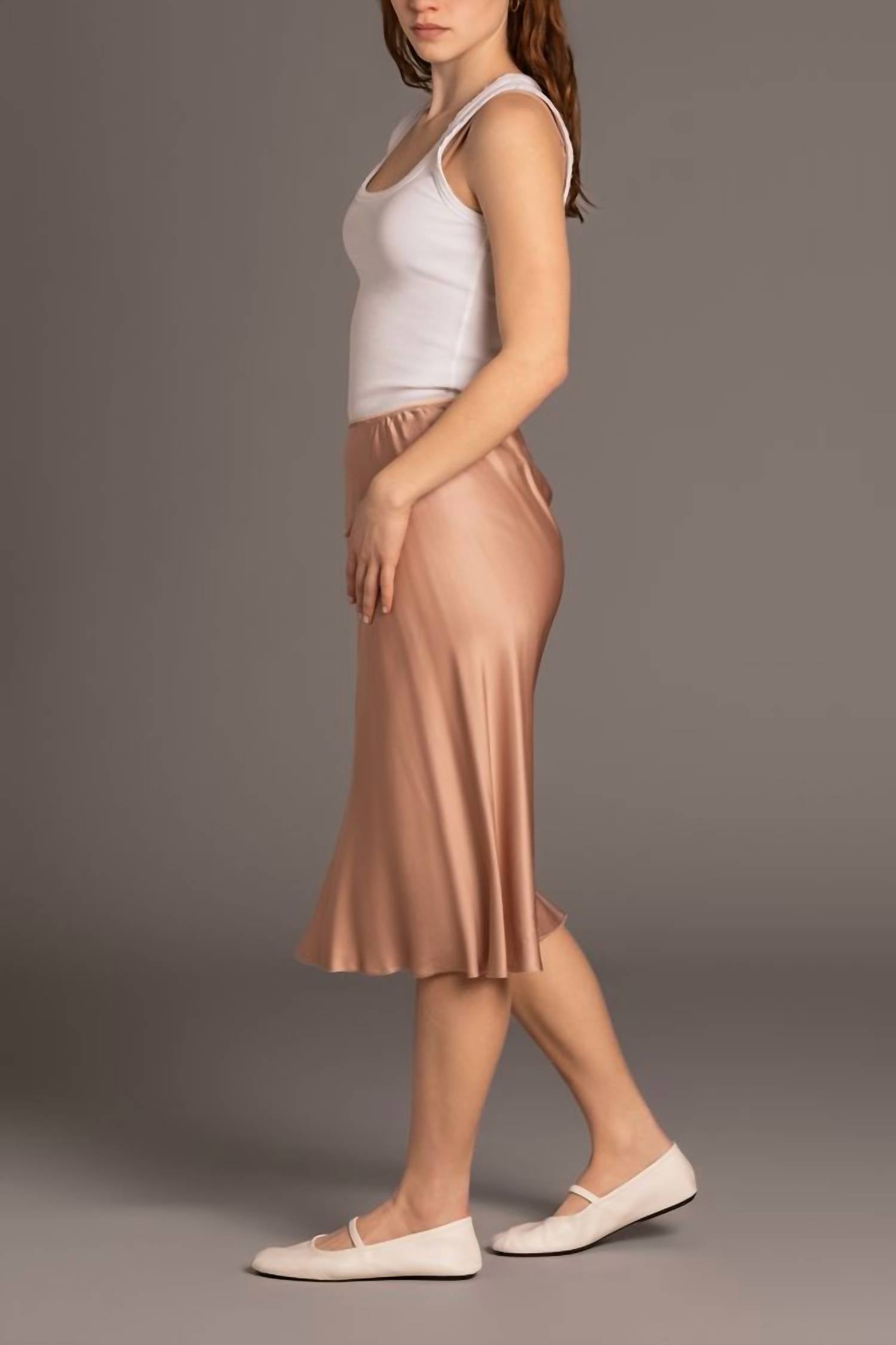 N°21 - Satin Midi Skirt