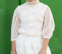 Mademoiselle Charlotte - Kid's Sheer Flower Top
