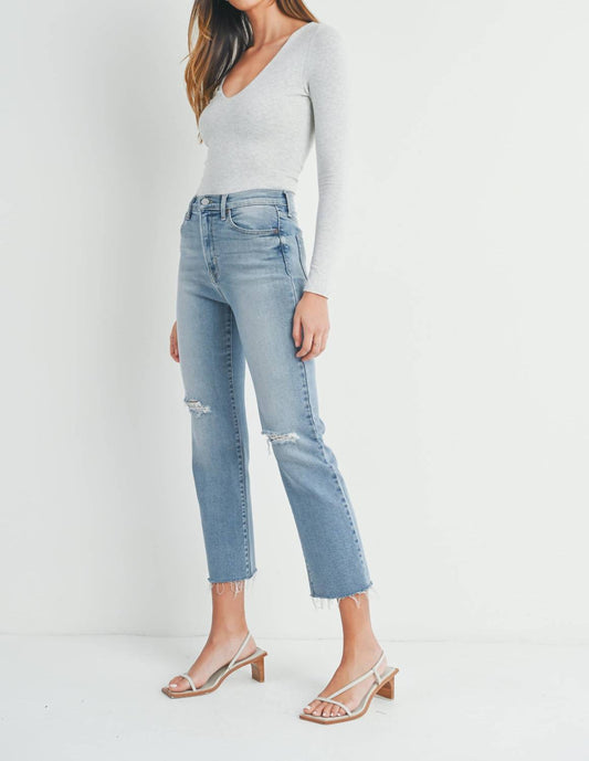 Just Black Denim - Distressed Slim Jeans