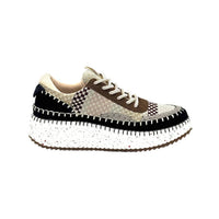 Renato Garini Women's Alexis Patchwork Sneaker in black grey brown - women's sneaker
