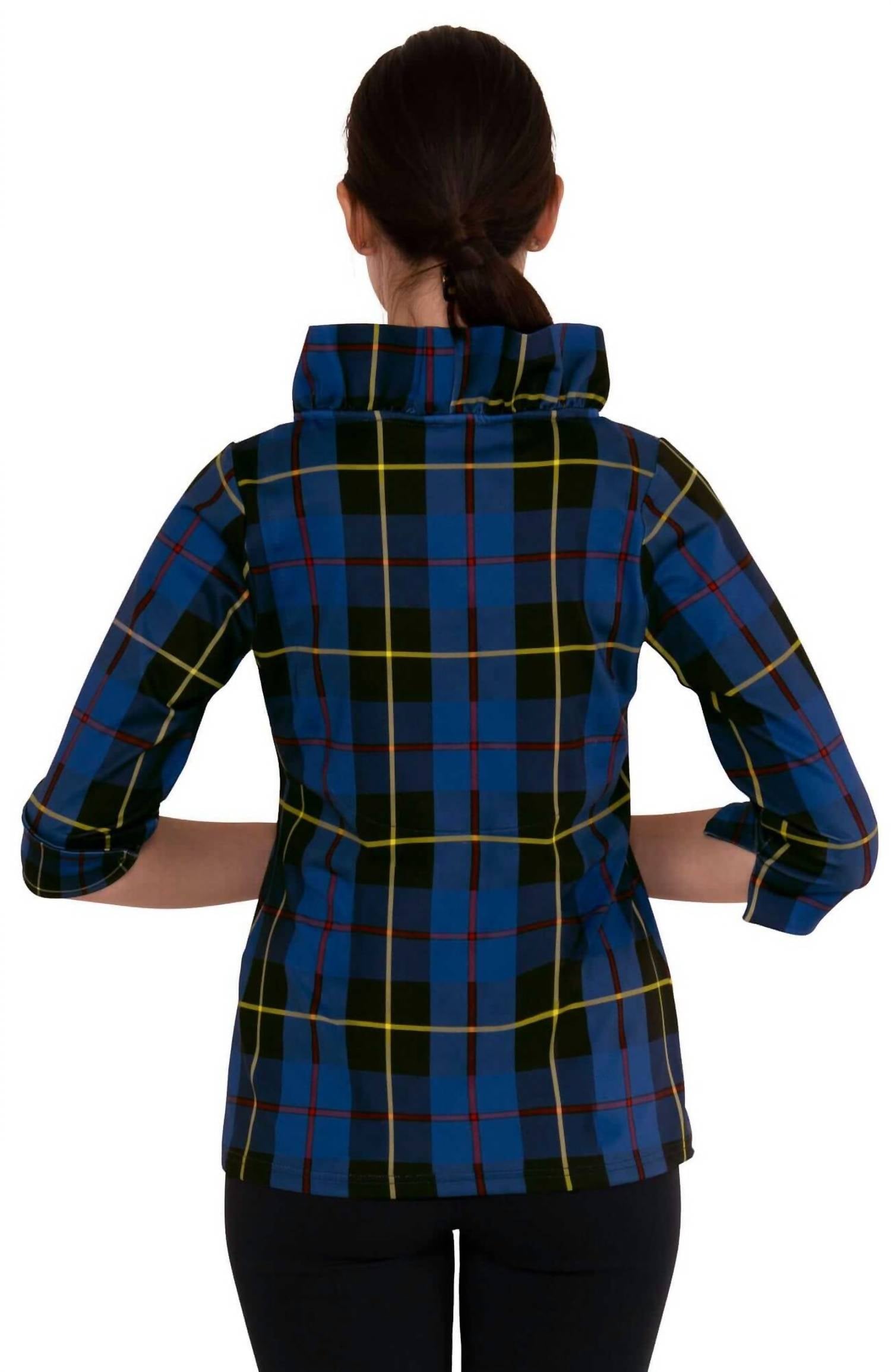 Gretchen Scott - Ruffneck Plaidly Cooper Top