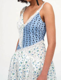 For Love & Lemons - Colby Patchwork Midi Dress