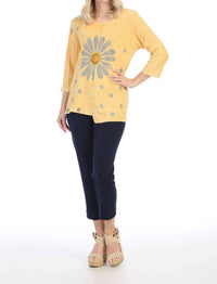 Jess & Jane - Happy Days Mineral Washed Ribbed Tunic Top