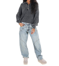 Zenana - Always on Point Collared Sweater