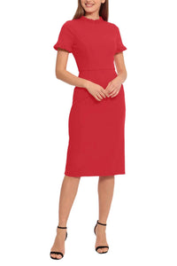 Maggy London - Ruffle-detail Front Pocket Dress