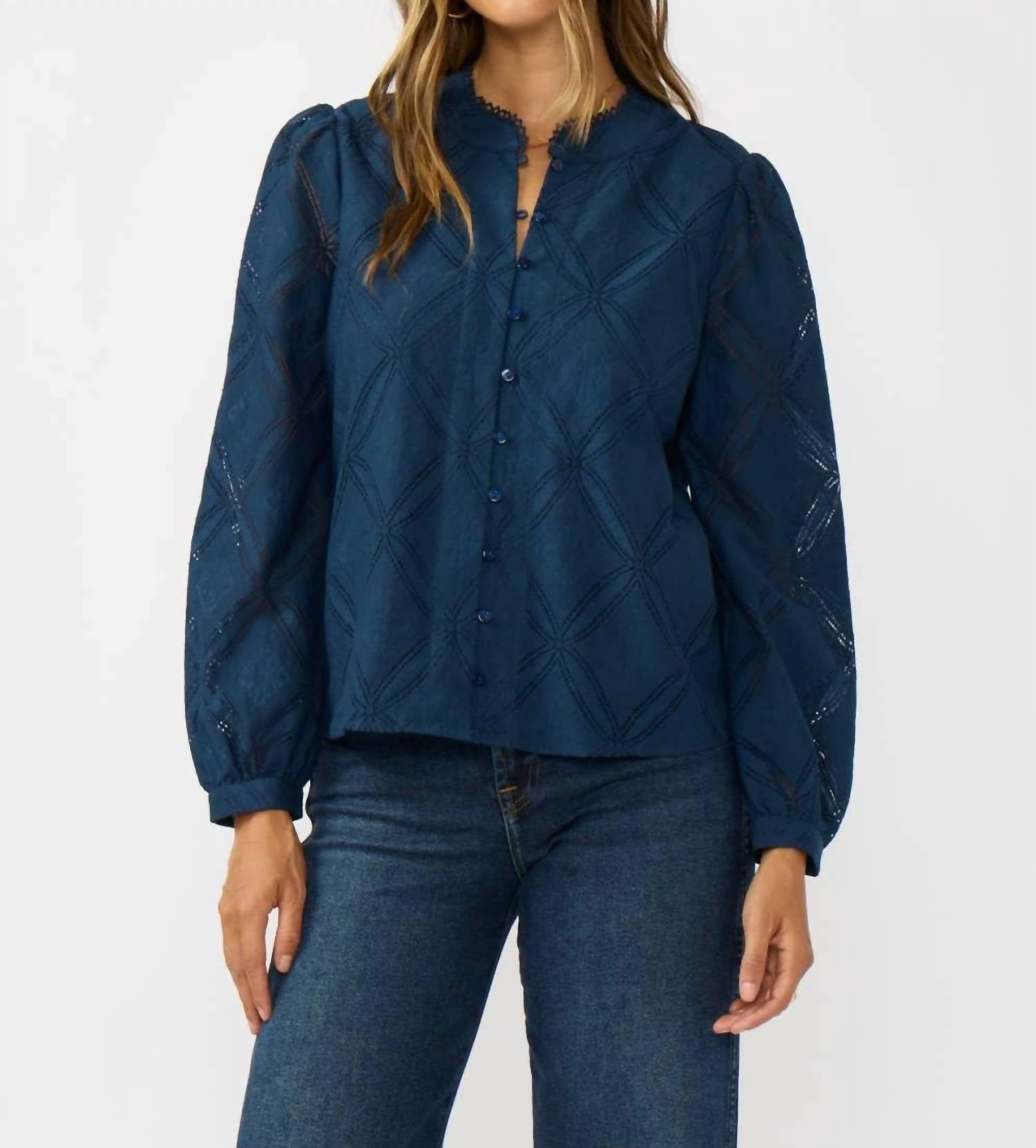 Lovestitch - Lace Button Blouse