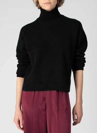 Atm - Women's Merino Wool Blend Turtleneck Top