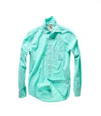 Relwen Men's Yarn-dyed Poplin Shirt in mint green - men's shirt