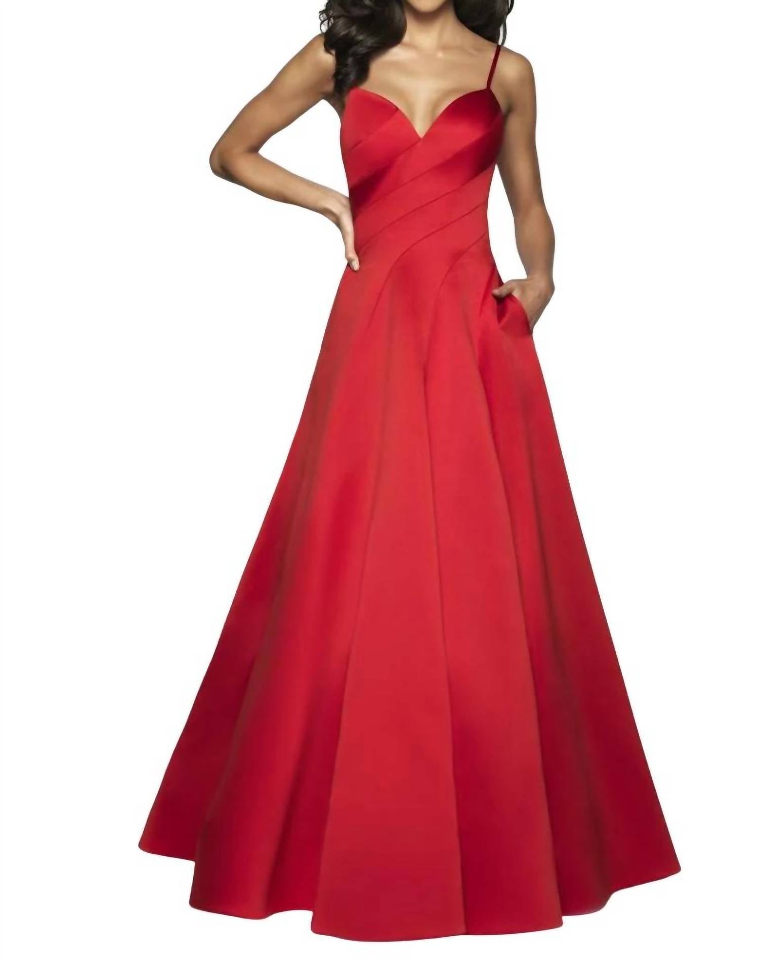 Blush Prom - Satin Sweetheart Neck Gown