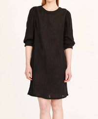 Raquel Allegra Hyperion Mini Dress in black - women's dress - detail view