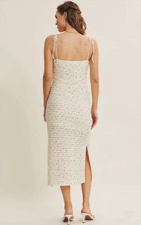 In February - Textured Lace Midi Dress