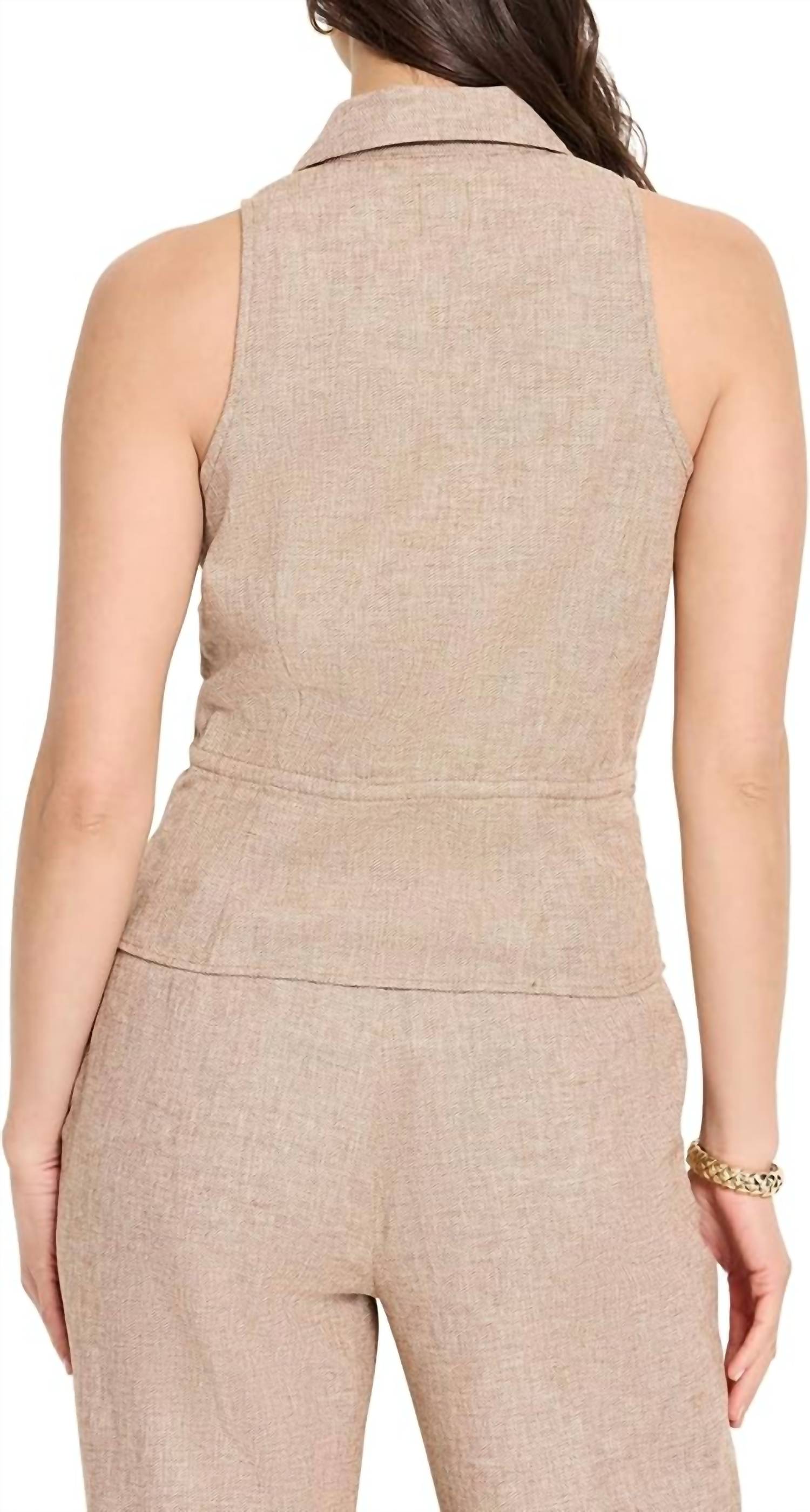 Nic + Zoe - Women's Linen Cotton Cinch Vest