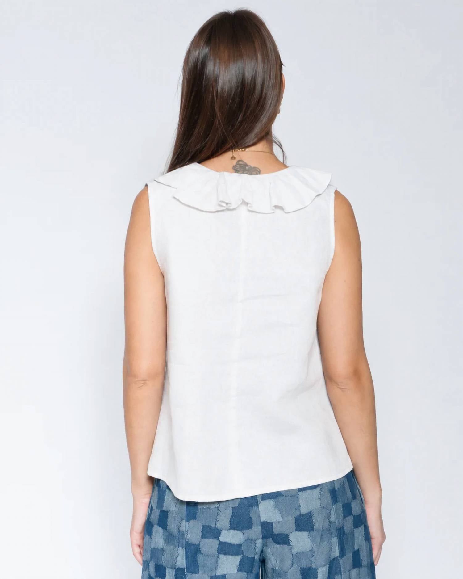 Blueberry - Wave Neck Sleeveless Top