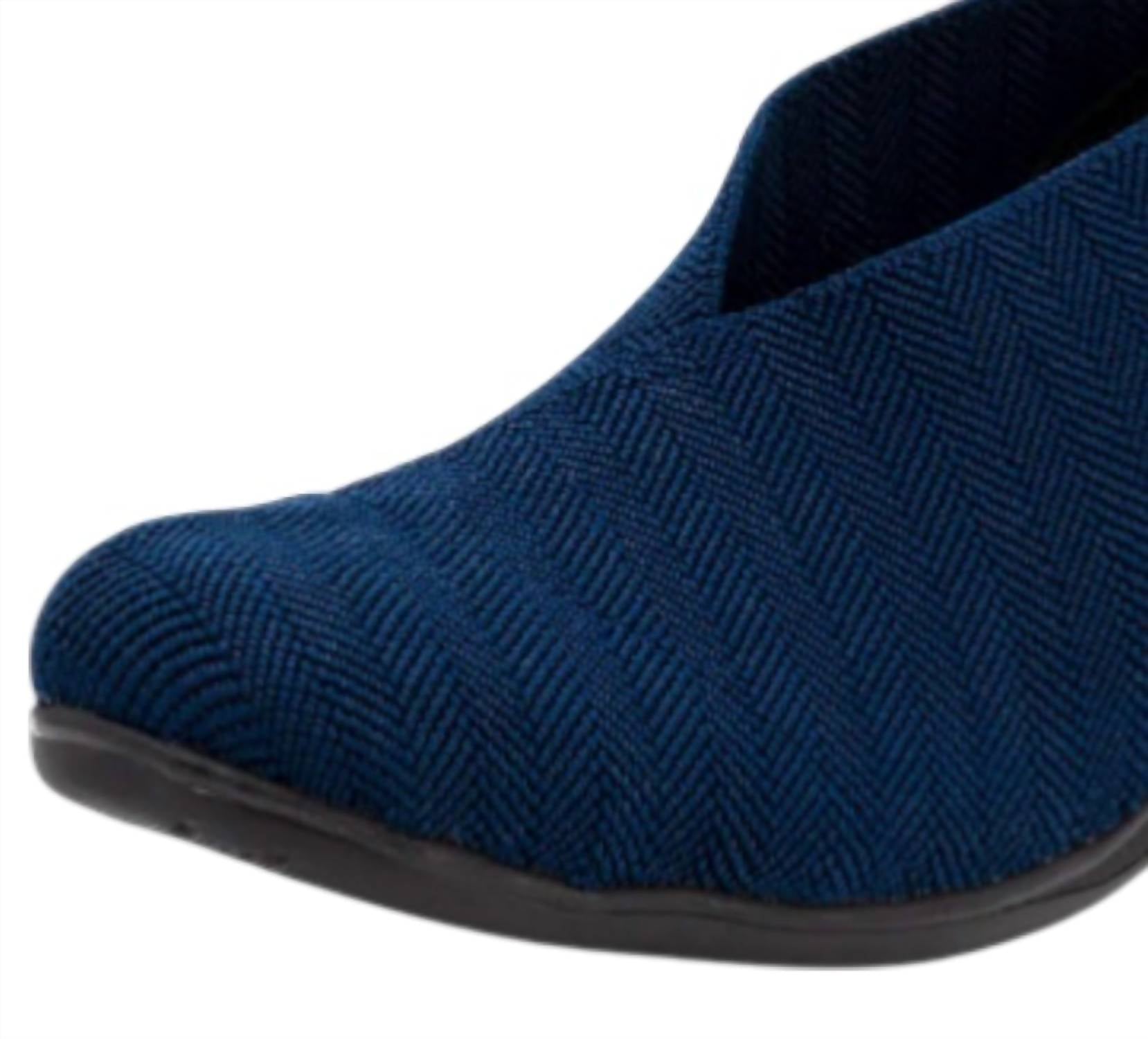 CHARLESTON SHOE CO. Women's Cape Herringbone Wedge Shoes in navy - women's shoe - alternate view