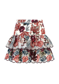 Marlo - Girl's Elana Embroidered Mini Skirt