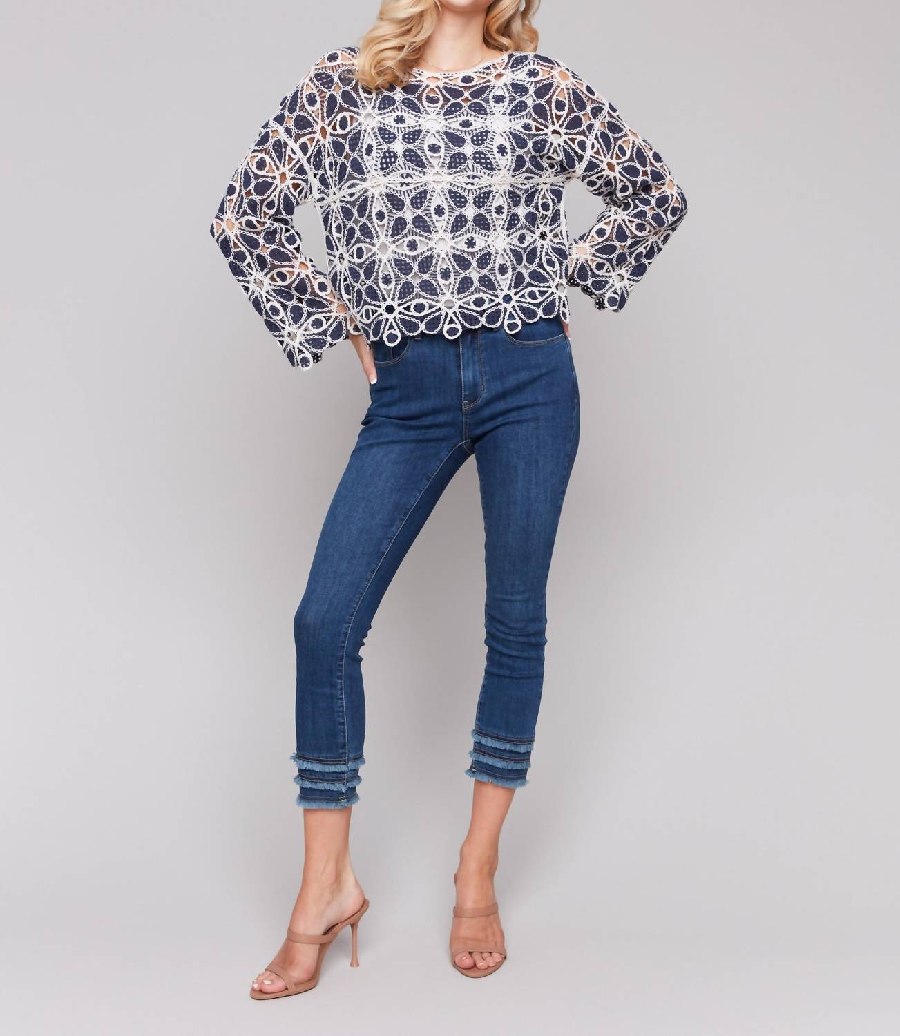 Charlie B - Cotton Blend Crochet Top