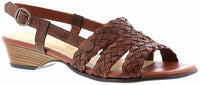 David Tate Women's Bellisima Leather Slingback Sandal in cognac - women's sandal