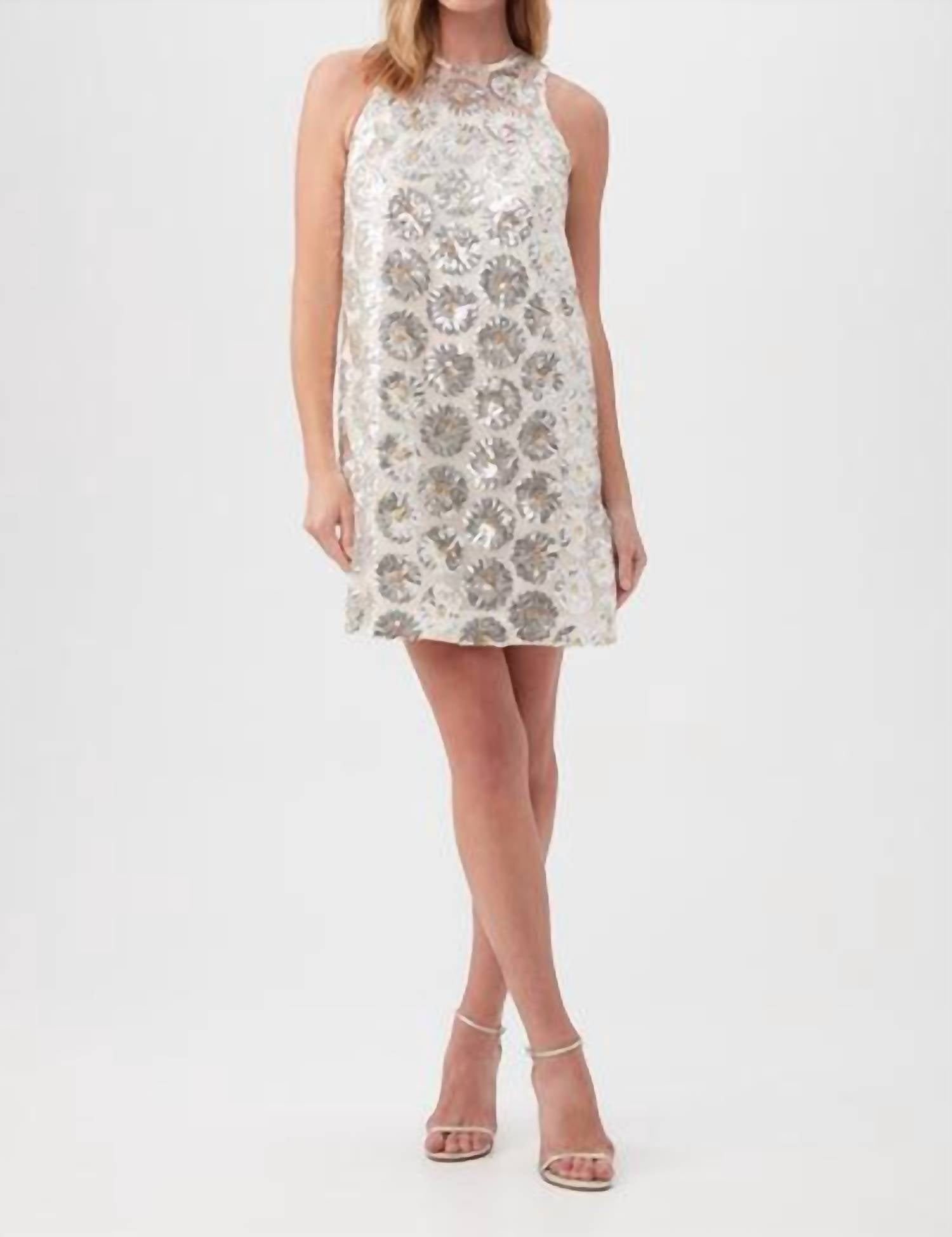 Trina Turk - Johana Desert Palms Daisy Sequin Mini Dress
