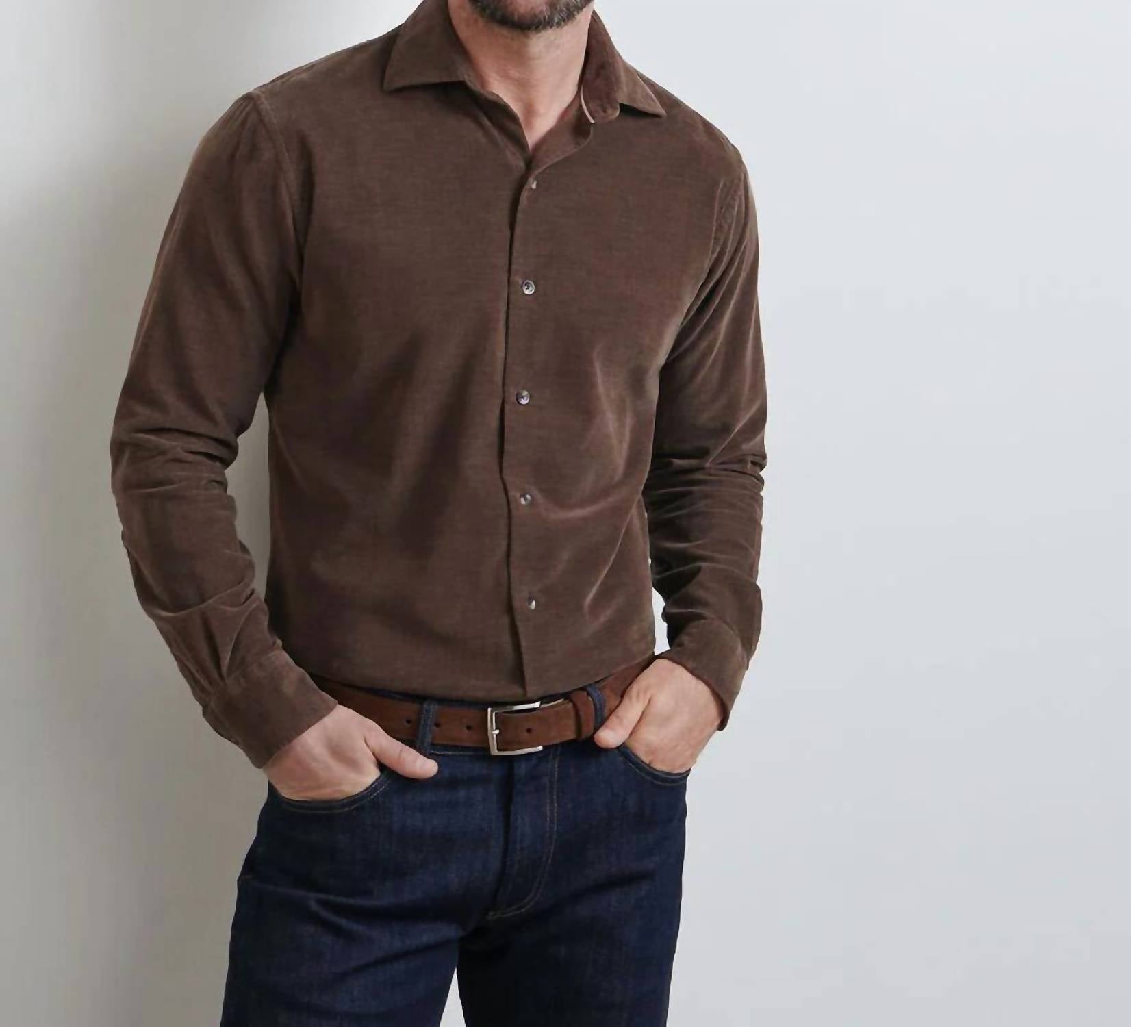 Peter Millar - Aspen Cotton Cashmere Corduroy Sport Shirt