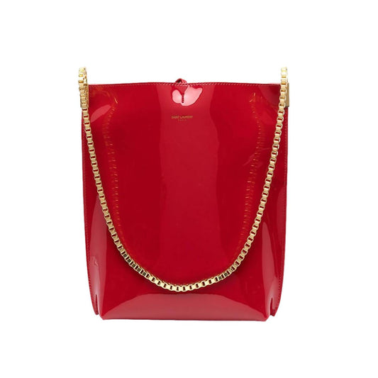 Saint Laurent - Women's Suzanne Patent Leather Small Chain Hobo Bag
