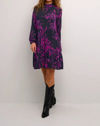 Kaffe - Karikka Long Sleeves High Neck Midi Dress