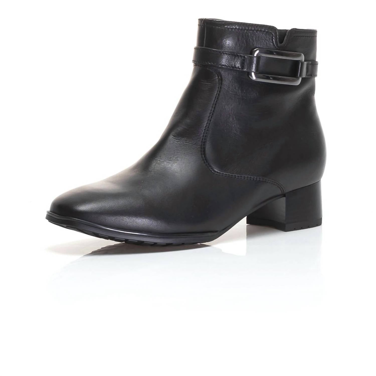 Ara Women's Georgia Graz Leather Ankle Boot in black - women's shoe - alternate view