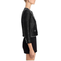 L'Agence - Zell Crystal Trim Tweed Jacket