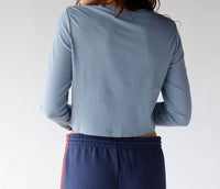 Things Between Lightweight Button-down Cardigan in light blue - women's cardigan - detail view