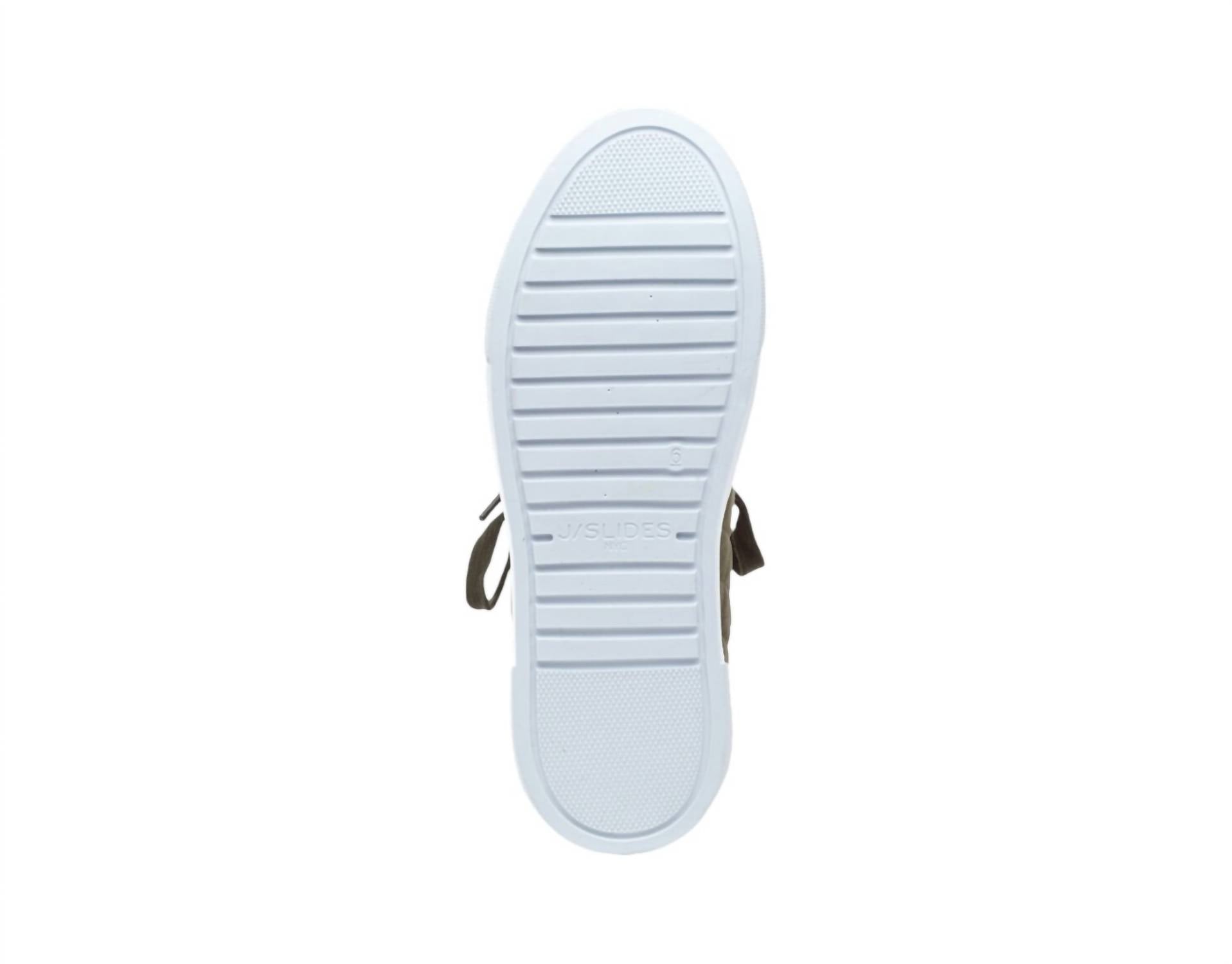 J/SLIDES Women's Aimee Sneakers in khaki suede - women's sneaker - view 5