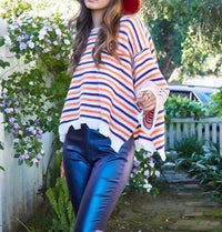 Peach Love - Kathryn Soft Striped Sweater