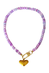 Accessory Concierge - Women's Heart Charm Collar Necklace