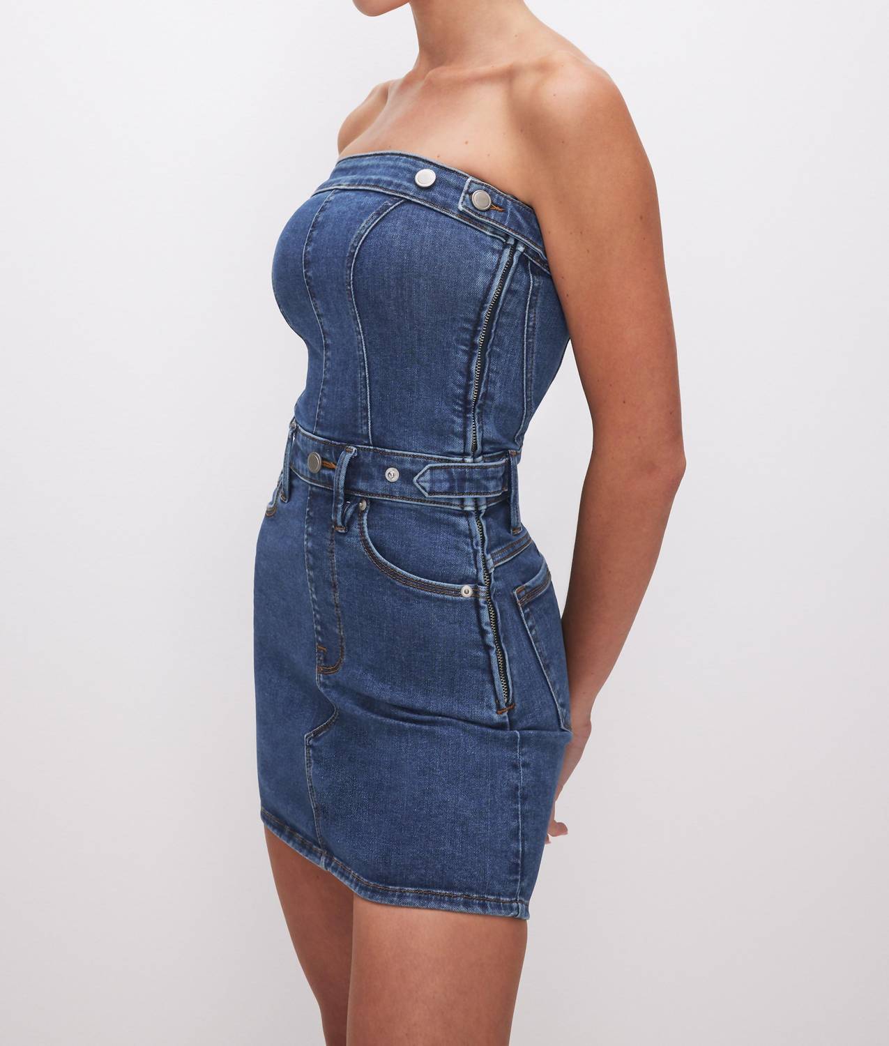 Good American - Denim Tube Mini Dress