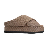 Roam - Women's Cross Stack Raffia Platform Sandals