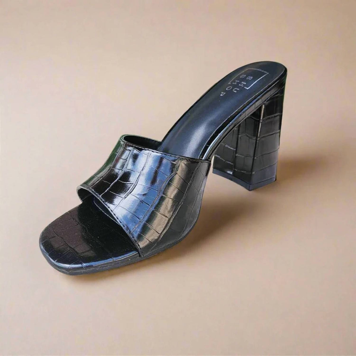 Shu Shop - Women's Harriet Croc Block Heel Sandals