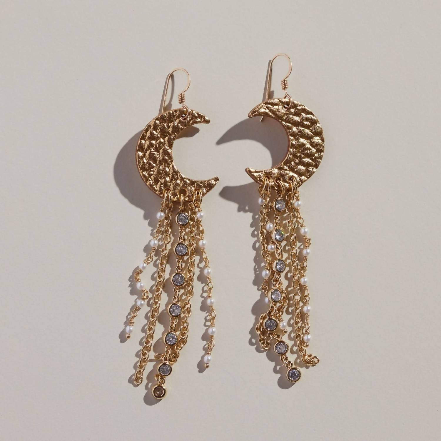 Nickel & Suede - Hammered Athena Earrings