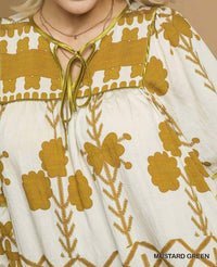 Style USA Tribal Print Dress - Plus Size in mustard - women's dress - view 4
