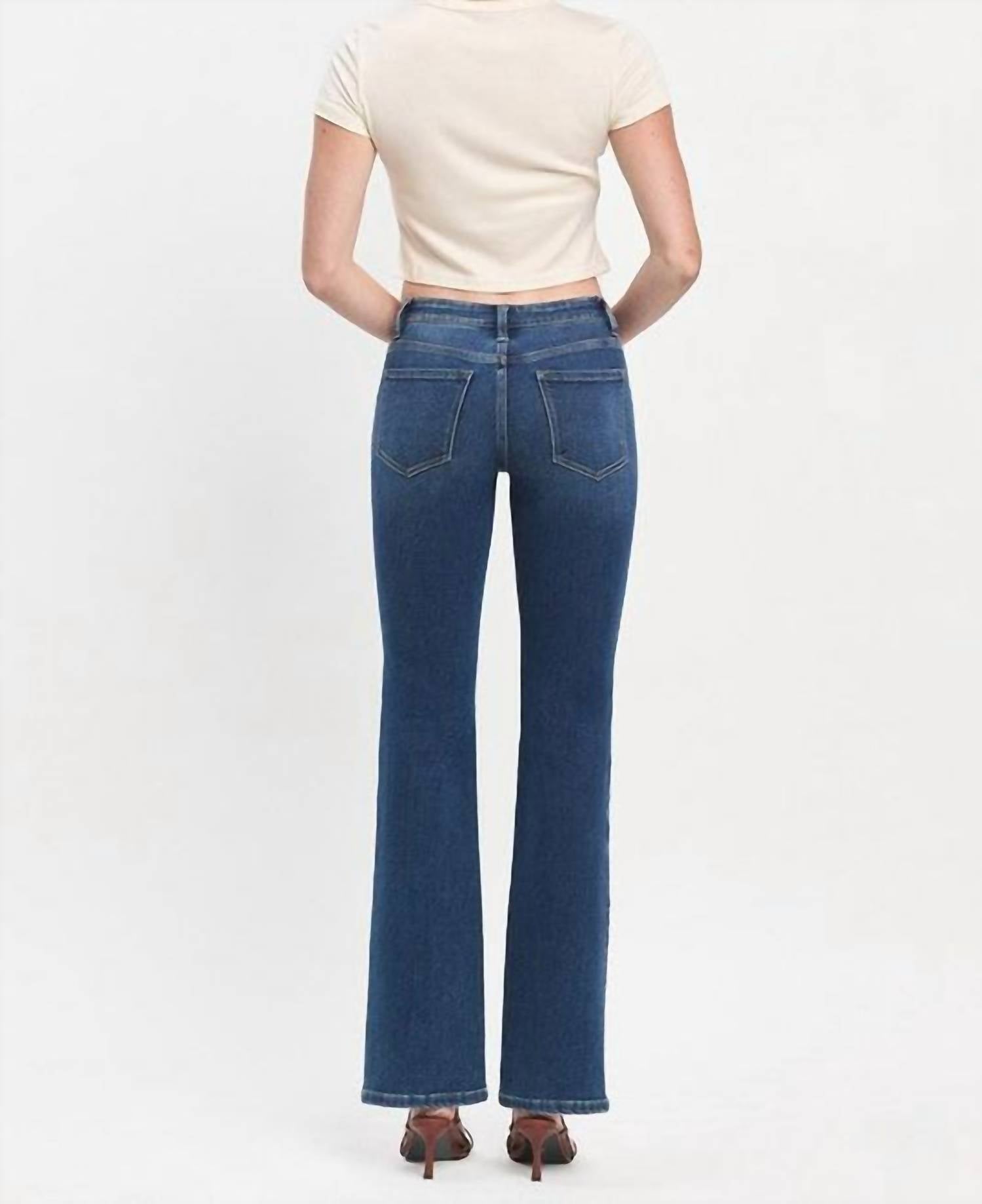 VERVET BY FLYING MONKEY Miranda Relaxed Bootcut Jeans in revere - women's jeans - view 5