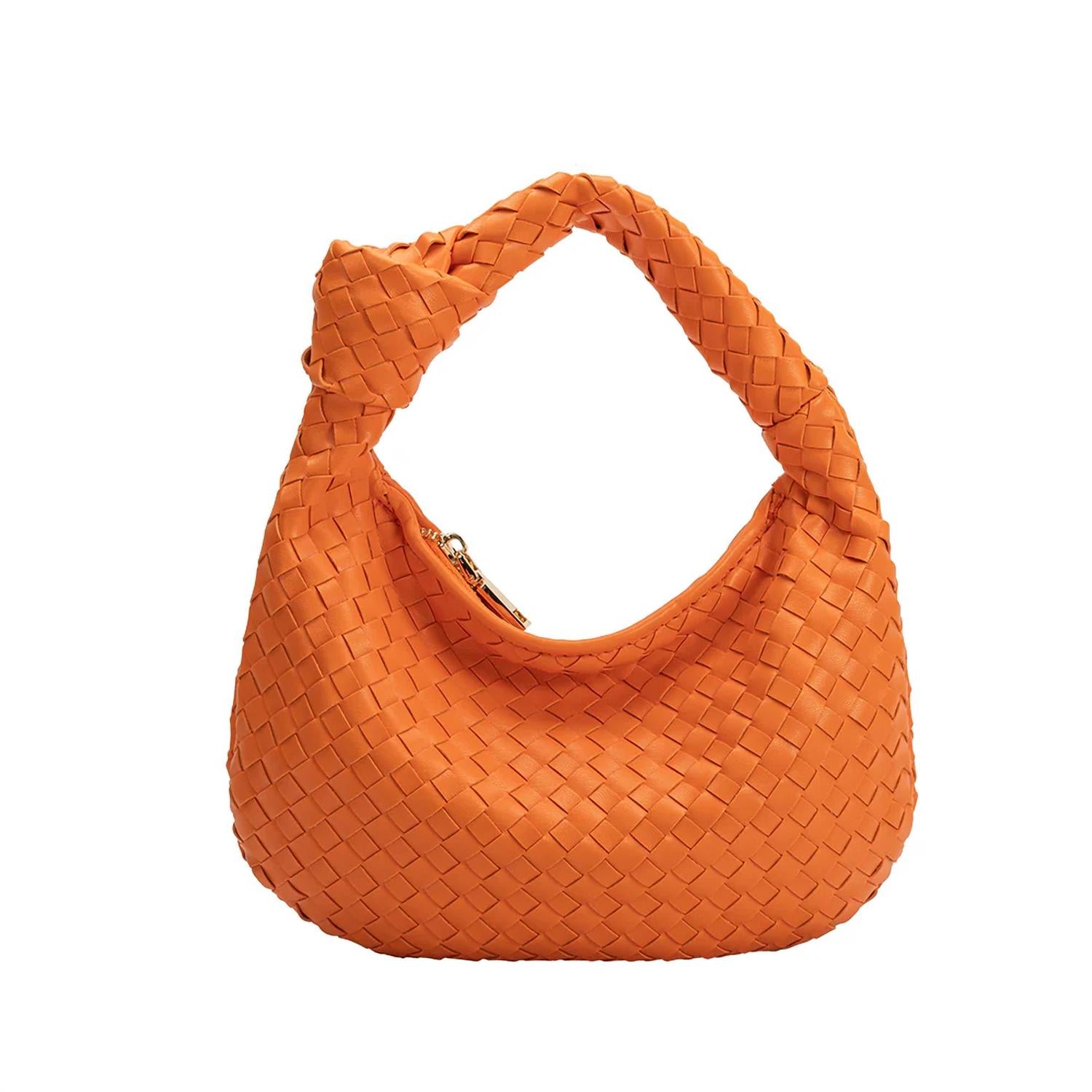 Melie Bianco Drew Small Recycled Vegan Top Handle Bag in orange - women's bag
