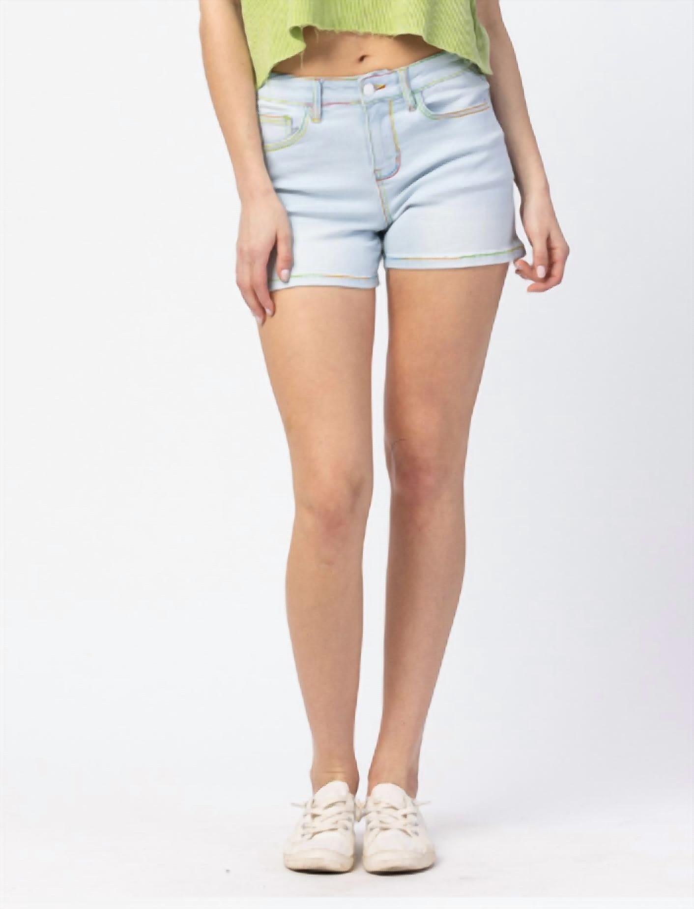 Judy Blue - Rainbow Thread Shorts